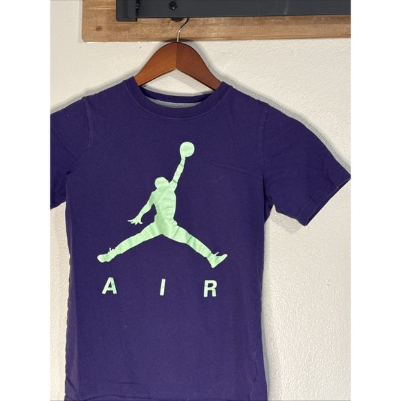 Jordan Air Jumpman Graphic Tee Purple Boys Size Large 12-13 Yrs Short Sleeve - Picture 2 of 6